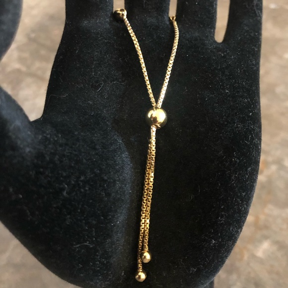 Lovely 14K YG Over Sterling Silver Beaded(Round) Bracelet - Picture 3 of 3